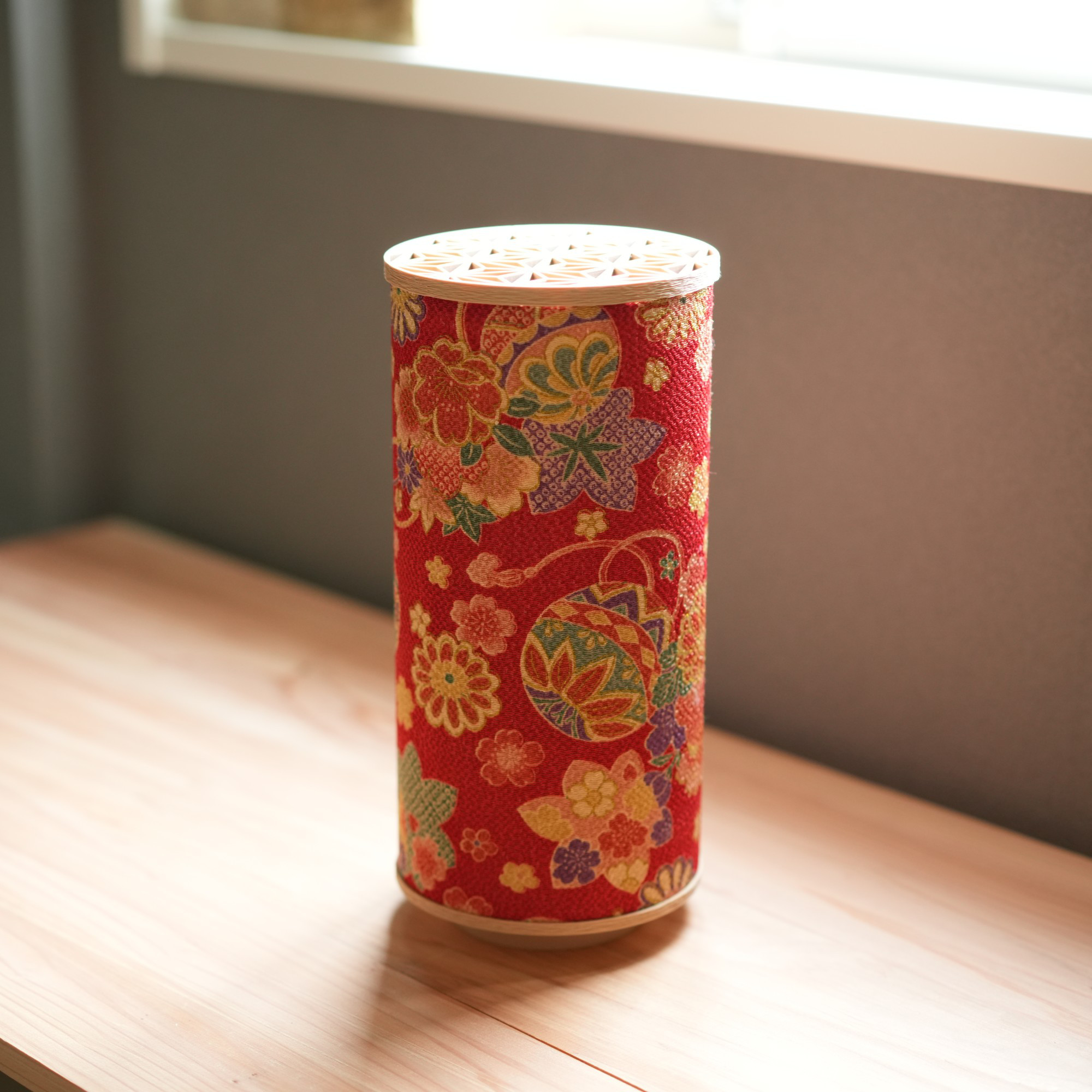 ちりめんランプ（茜-あかね-）｜大サイズ｜和モダンな間接照明｜和風インテリア