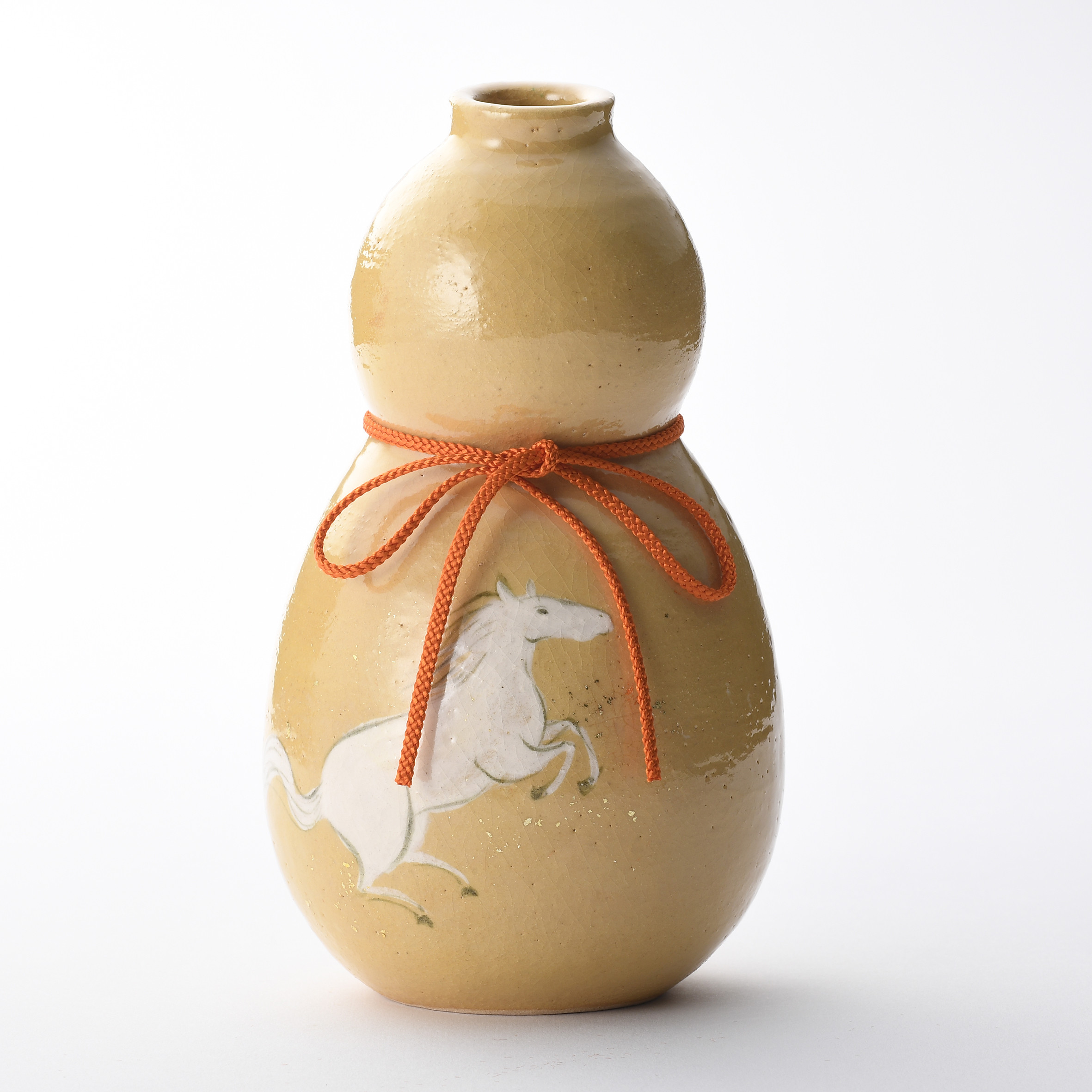 2026年干支〚瓢箪から駒〛置物　楽入窯製　新作　手描き　午　馬　正月　縁起物 12,870円