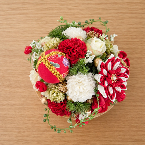 桃の節句 ひな祭り ちりめん細工アレンジメント｜和モダン｜光触媒