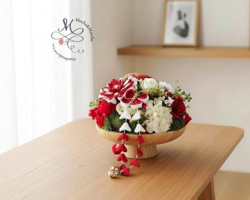 桃の節句 ひな祭り ちりめん細工アレンジメント｜和モダン｜光触媒