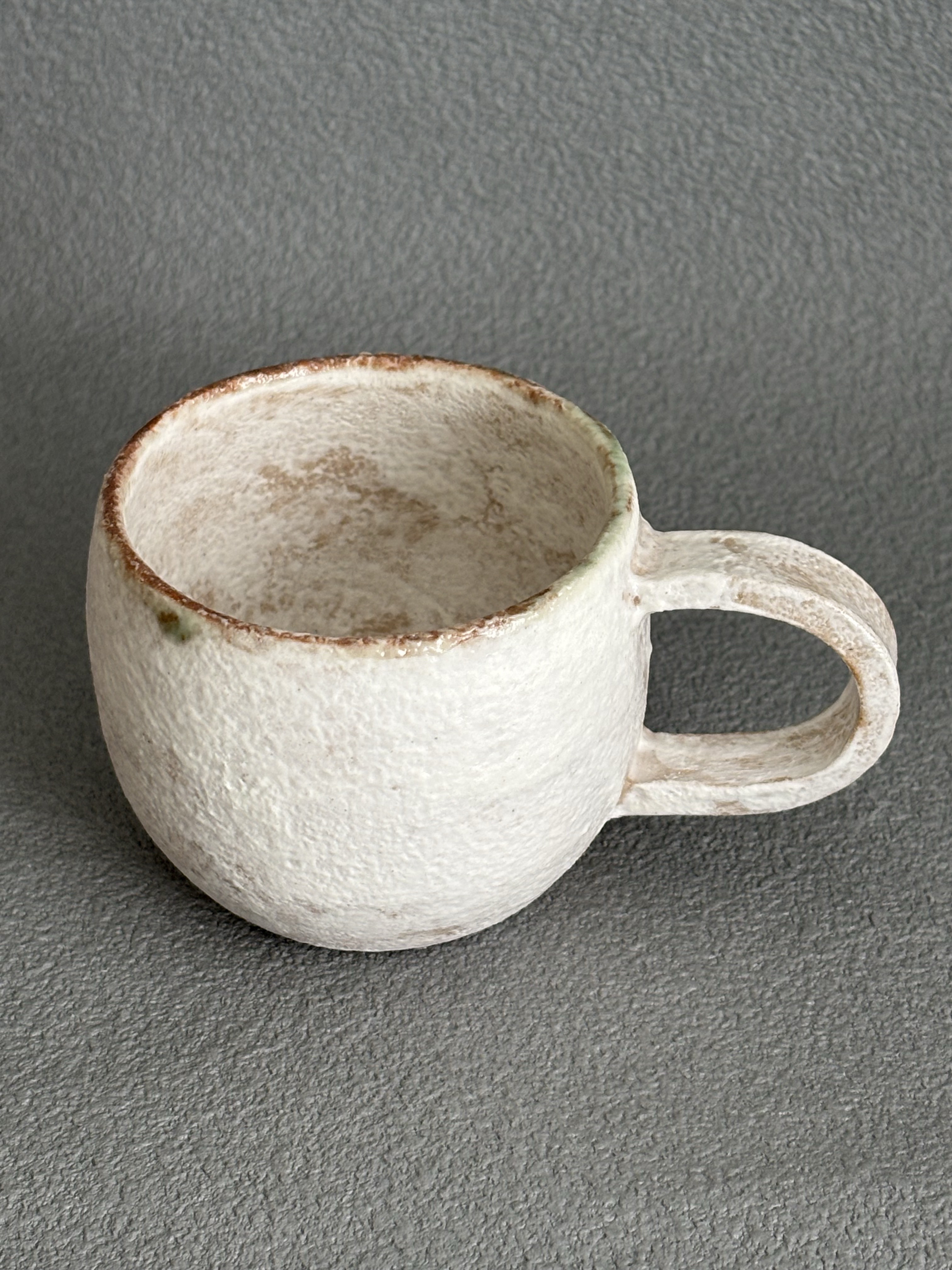 コーヒーカップ　WF-4 白化粧　エメラルドグリーン