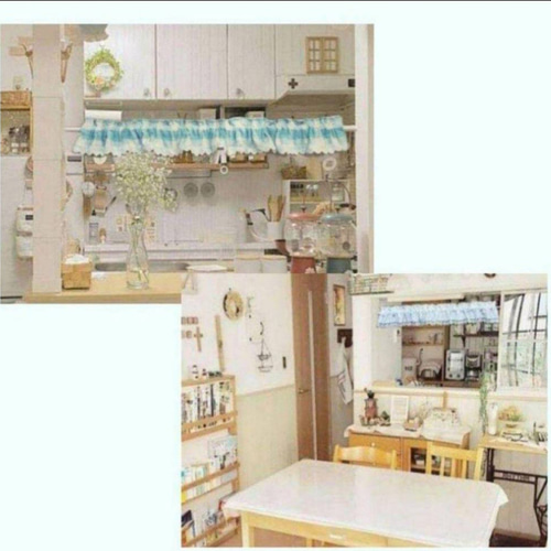 カフェカーテン♡グレージュ×生成り♡バランス♡丈の短い♡綿