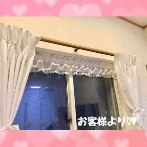 カフェカーテン♡グレージュ×生成り♡バランス♡丈の短い♡綿