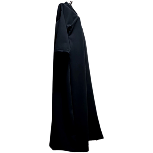 振袖 着物リメイク ドレス 和柄 ワンピース 黒×花籠や牡丹や菊