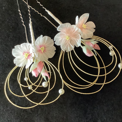 ゆうちゃん様オーダー品 つまみ細工の髪飾り かんざし 百福堂