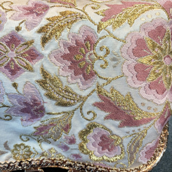 1月の数量限定じゅらく謹製『帝王紫』絹の上質な煌めき極上の京の高級西陣帯　パーティーバッグ　フォーマルバッグ　帯バッグ　 4枚目の画像