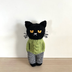 猫 編みぐるみ 黒猫 ぬいぐるみ あみぐるみ みー 通販 20281710
