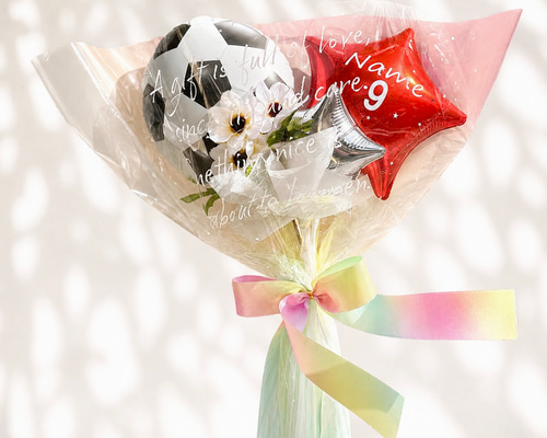 サッカー 卒業・卒団・引退・誕生日・サッカーボール バルーンブーケ