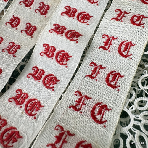 658・R-2058 ドイツ イニシャルテープ ひげ文字 5種×10個セット