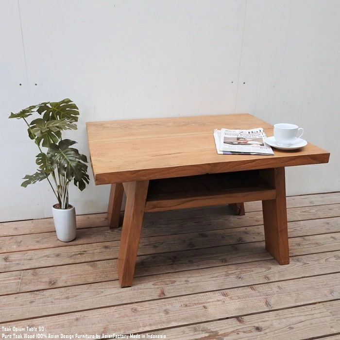 一点物 オールドチーク アンティークテーブル 幅76cm 奥行60cm 高さ46cm 無垢材 勉強机 文机 飾り台