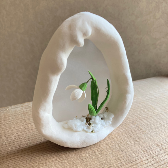 9994.bud  雪のフレーム　スノードロップ　 2枚目の画像