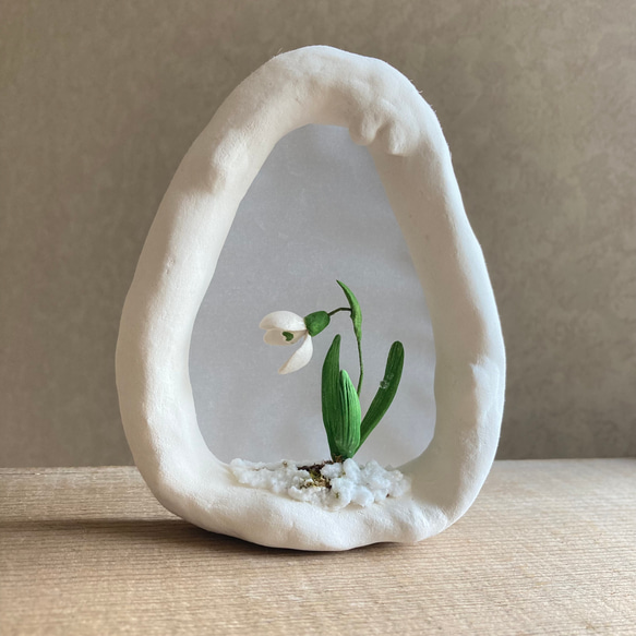 9995.bud  雪のフレーム　スノードロップ　 1枚目の画像