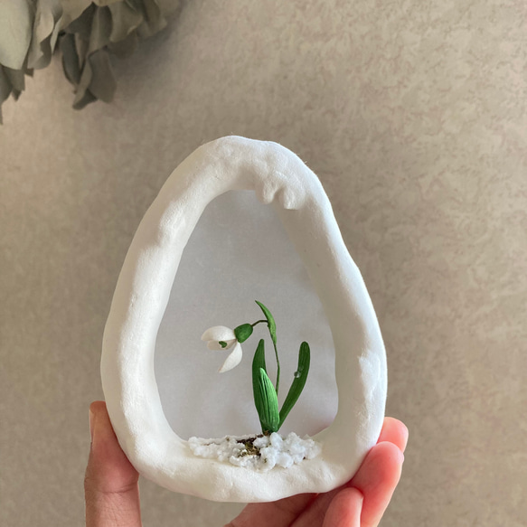 9995.bud  雪のフレーム　スノードロップ　 7枚目の画像