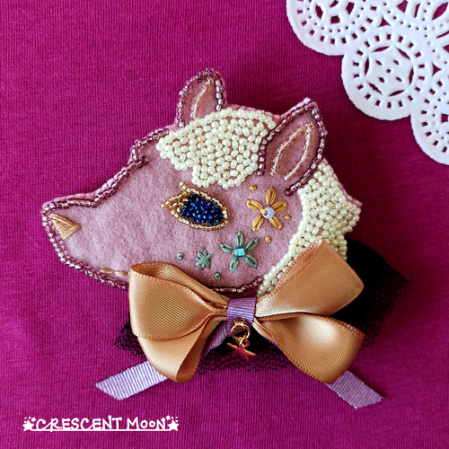 ✨2026✨午年 ビーズ刺繍ブローチ【キーホルダーorバッグチャーム