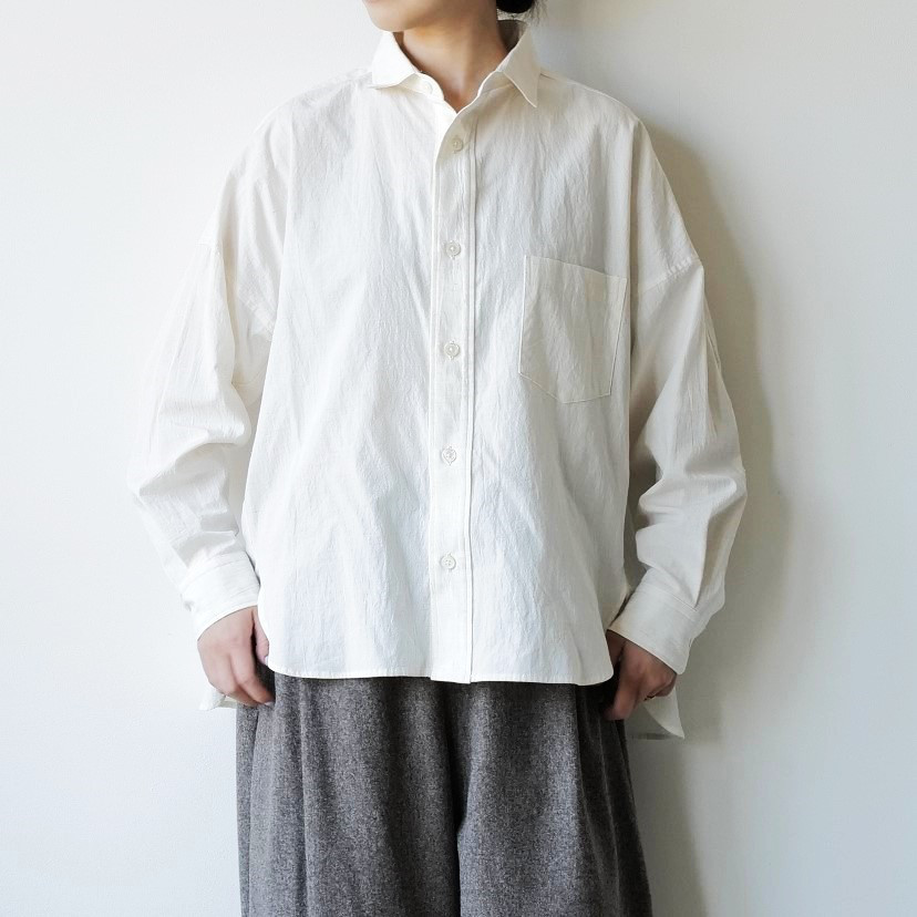 自然体でいられるやさしいワイドシャツ【SOS075F】