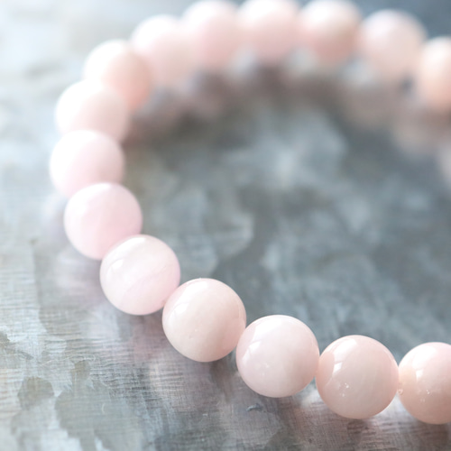 ☆プレミアムブレス☆クンツァイト（ミルキーカラー：キャッツアイ有