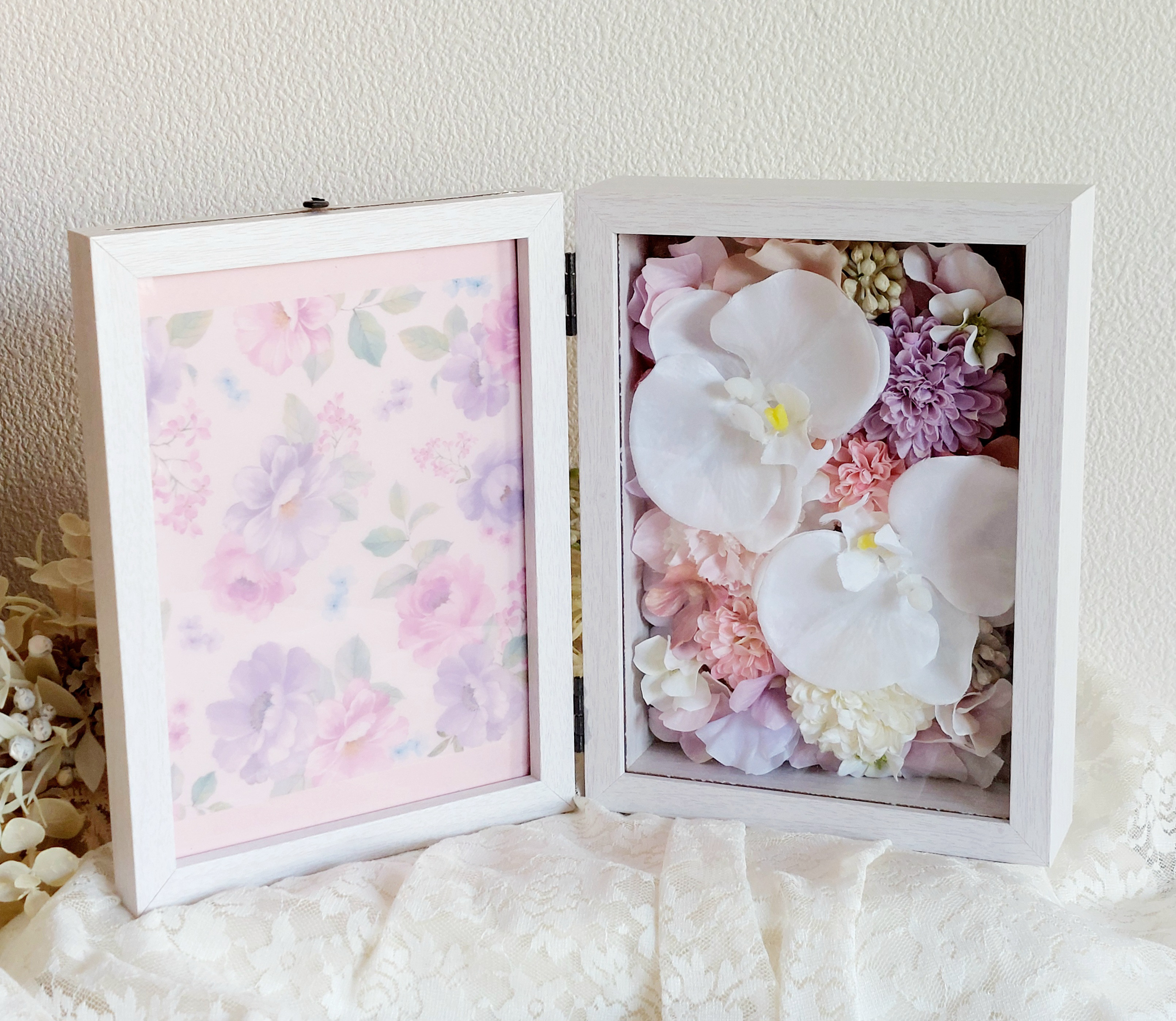 【光触媒】フォトフレーム　フラワーBOX　（大）