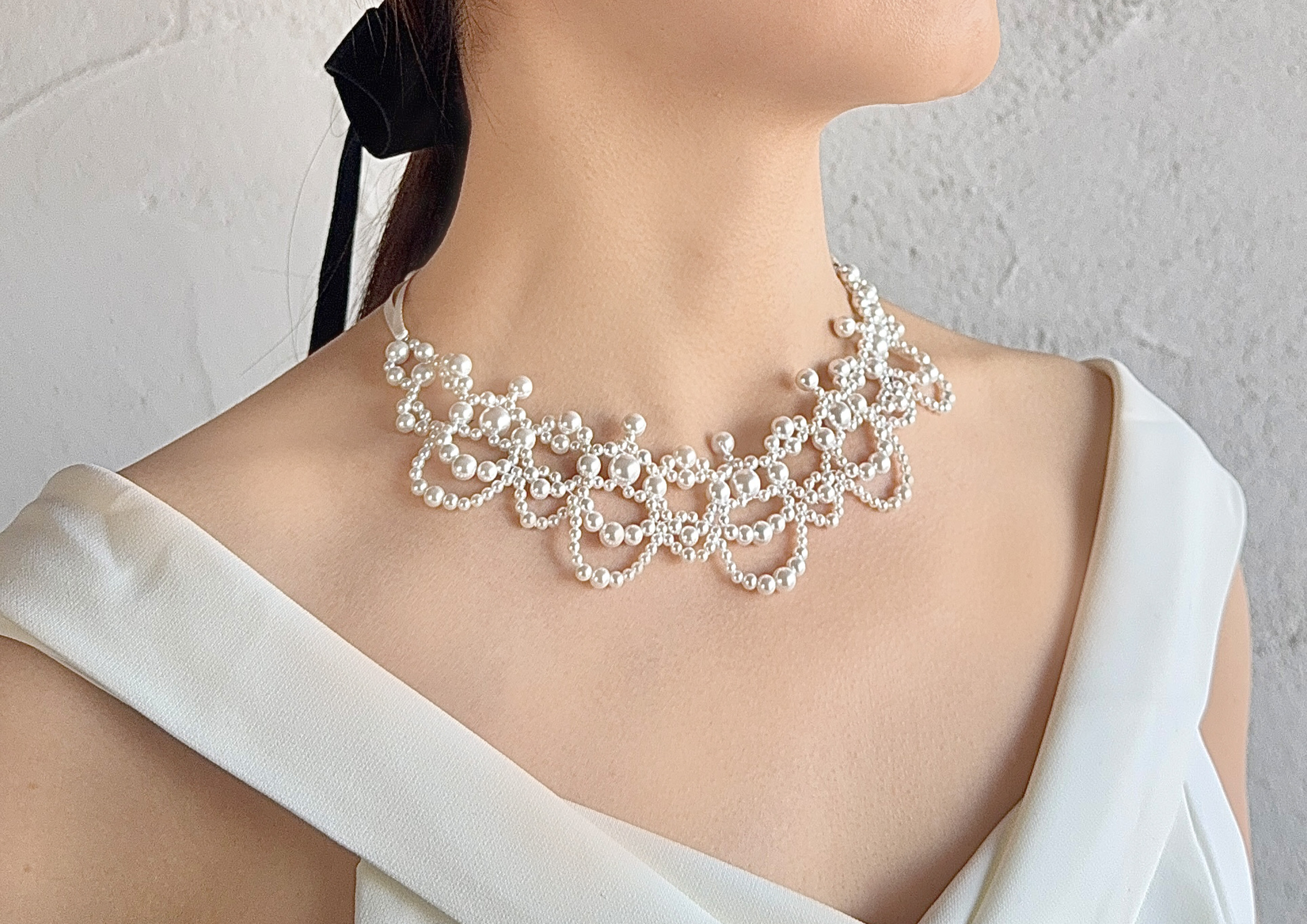 ◎シェルパールネックレス