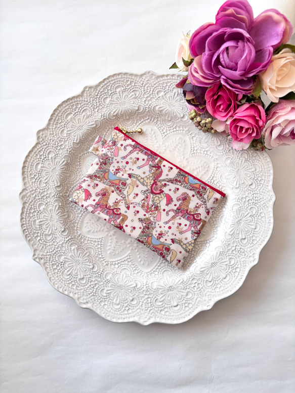 ♡感謝セット④♡ スケルトンポーチ インナーポーチ リバティ ローズ