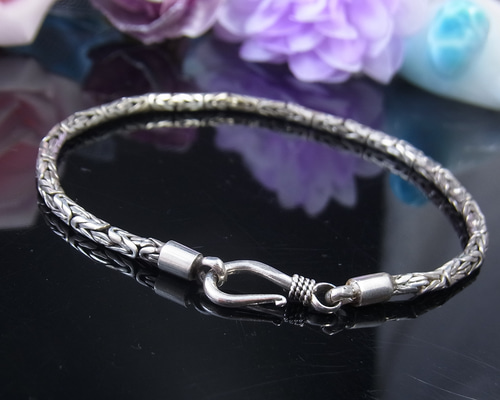 □ビザンチン シルバー925 チェーンブレスレット レディース/メンズ