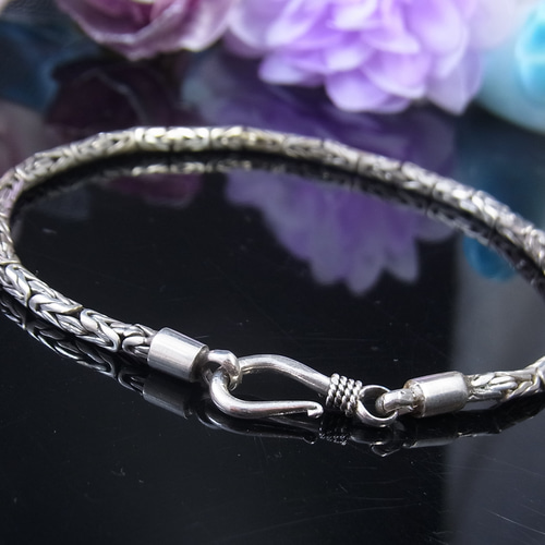 □ビザンチン シルバー925 チェーンブレスレット レディース/メンズ