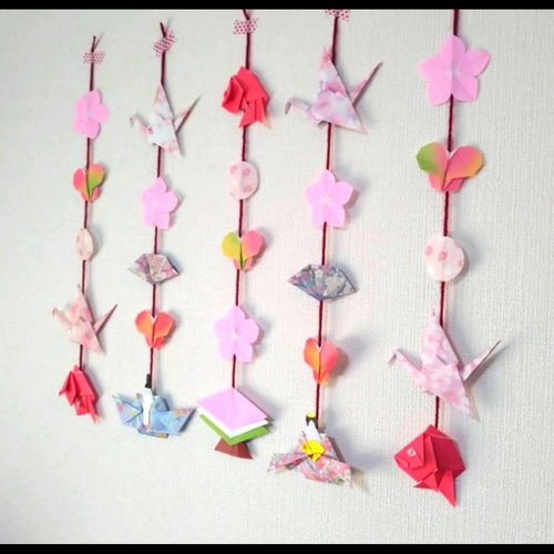 ☆今だけ価格☆❀ひな祭り❀春❀ 吊るし飾り（紐つけず） 桃の花