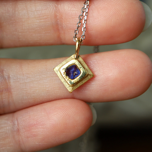 K18YG Pt900H Magic circleサファイアネックレス ネックレス