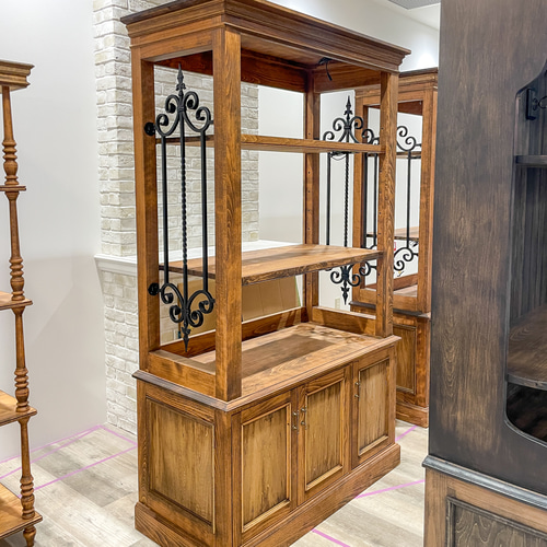 フランス アンティーク 家具 二段 テーブル 飾り棚 トローリ ワゴン