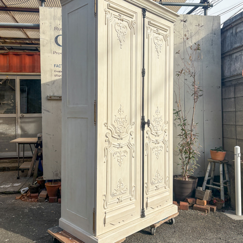 フランスアンティーク調クローゼット ワードローブ 洋服タンス