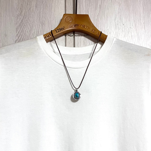 ロイストン ターコイズ ヴィンテージコイン シルバー ネックレス