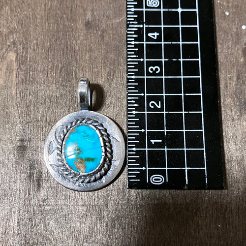 ロイストン ターコイズ ヴィンテージコイン シルバー ネックレス