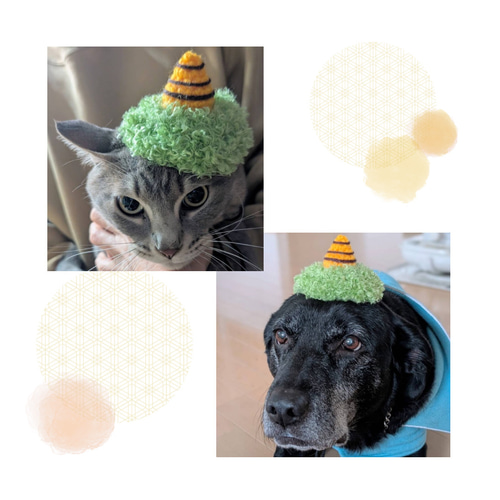 節分 鬼の角 帽子｜猫 犬 用 ふわふわ＊写真撮影・イベントに （ピンク