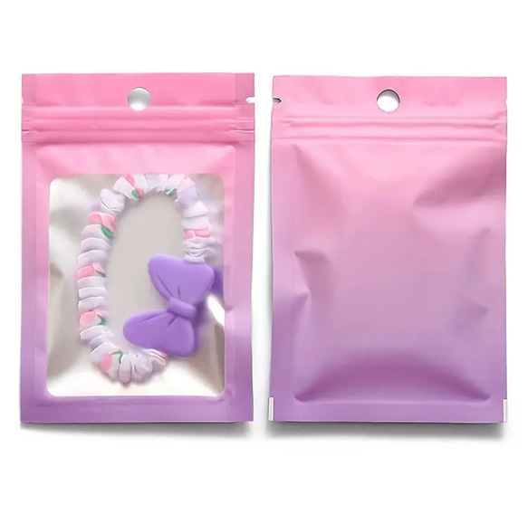 ミニ包装袋・透明なジュエリー包装袋・マットウィンドウ付き再密封可能なジップロック 2枚目の画像