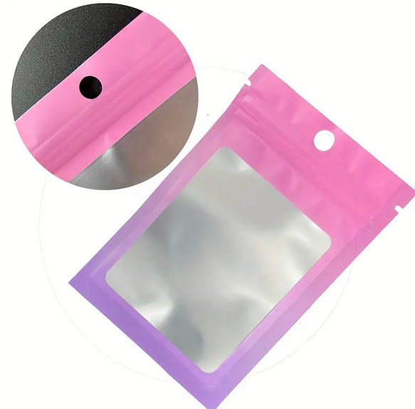 ミニ包装袋・透明なジュエリー包装袋・マットウィンドウ付き再密封可能なジップロック 3枚目の画像