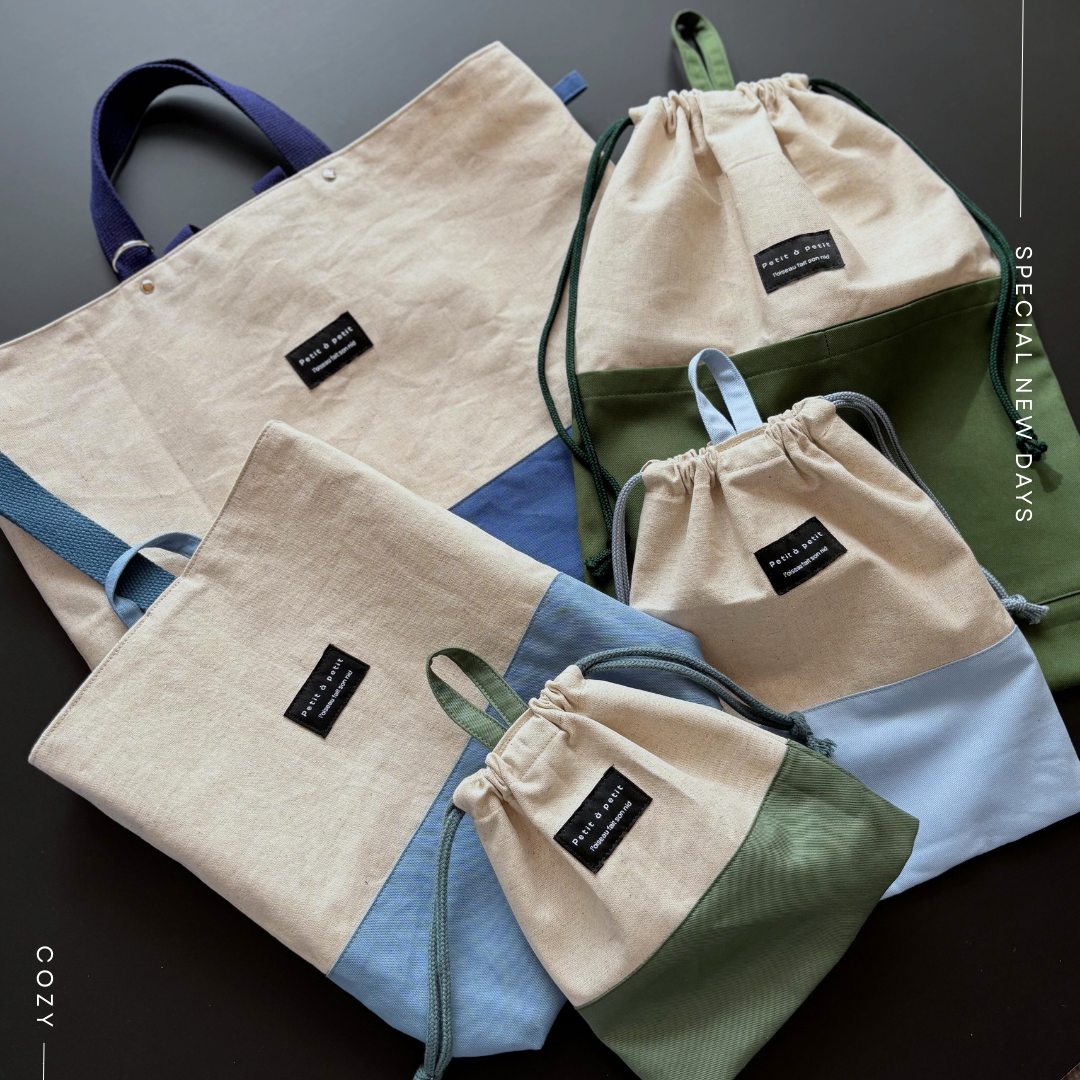 送料無料　男の子　入園入学5点セット　生成りベースのバイカラー