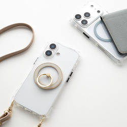 MagSafe対応 メタルリング 【 iPhone系 TPU クリアケース 】 スマホショルダー FZ12K 9枚目の画像