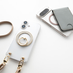 多機種対応 MagSafe対応 メタルリング 【 PC クリアケース 】 スマホショルダー FZ10K 11枚目の画像