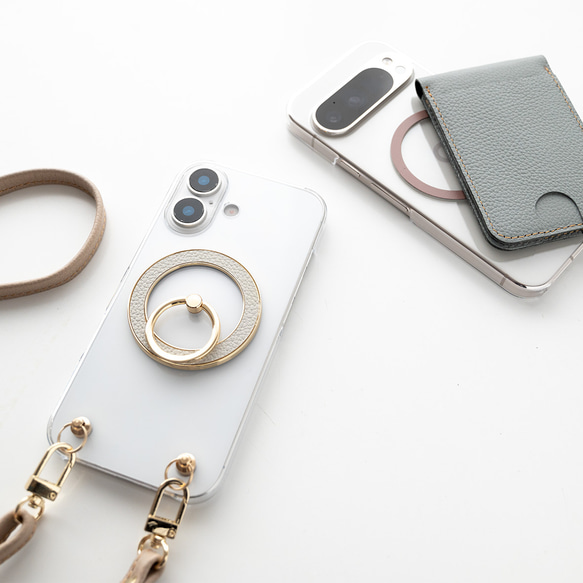多機種対応 MagSafe対応 メタルリング 【 PC クリアケース 】 スマホショルダー FZ10K 11枚目の画像