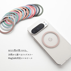 多機種対応 MagSafe対応 メタルリング 【 PC クリアケース 】 スマホショルダー FZ10K 2枚目の画像