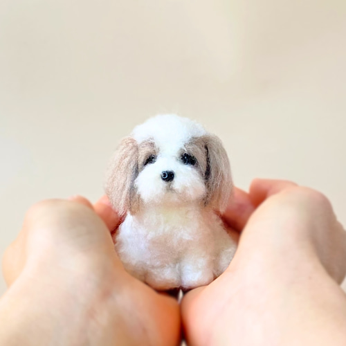 いつでもいっしょ♪ ふわふわ羊毛フェルトのシーズー ギフト 犬の