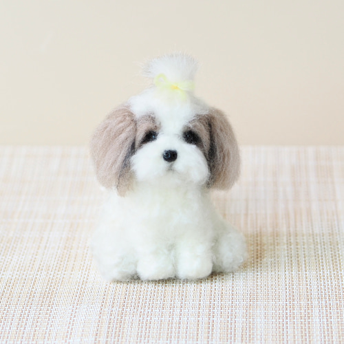 いつでもいっしょ♪ ふわふわ羊毛フェルトのシーズー ギフト 犬の