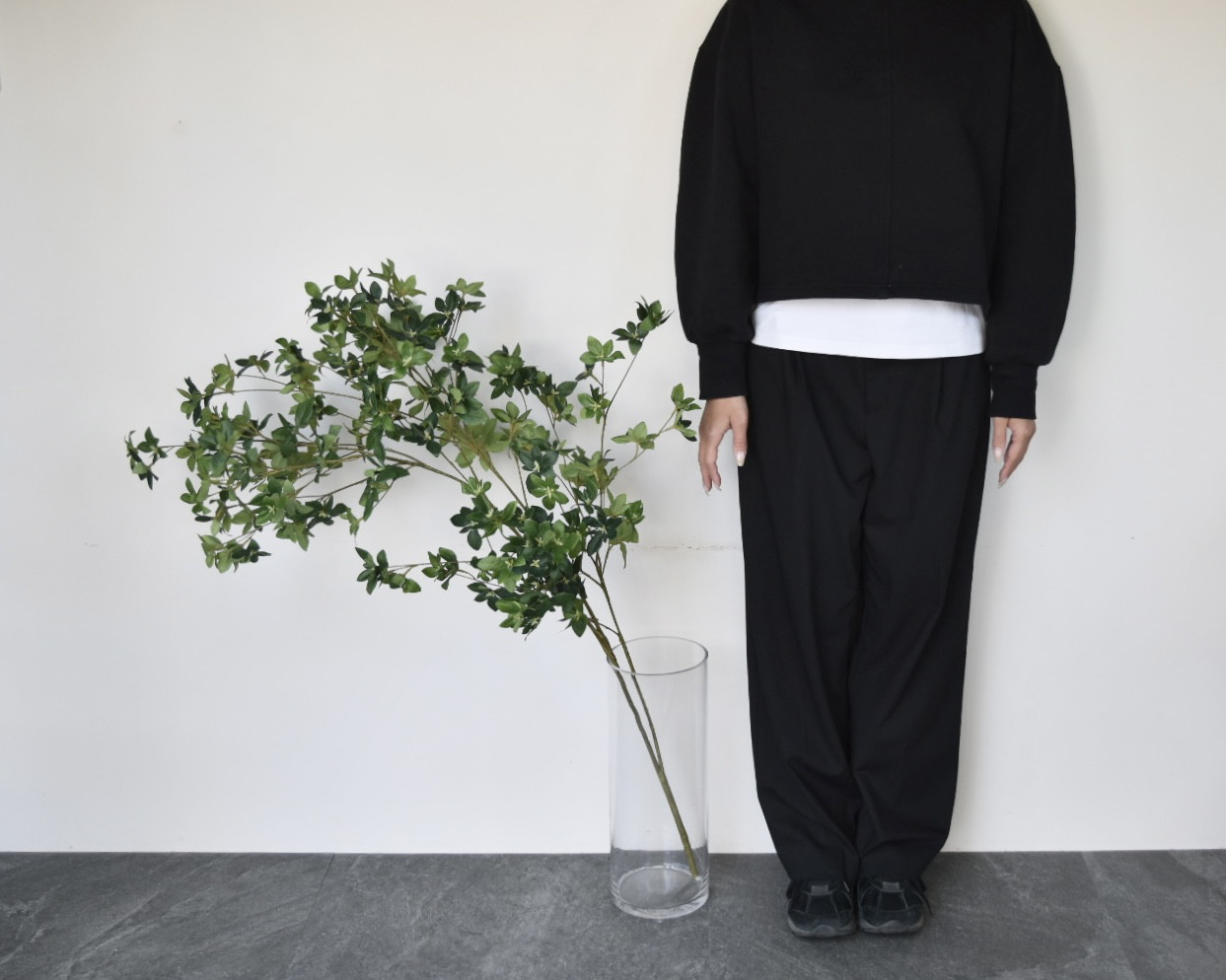 【光触媒コーティング済】ドウダンツツジ ガラス瓶セットL/フェイクグリーン/アーティフィシャルグリーン