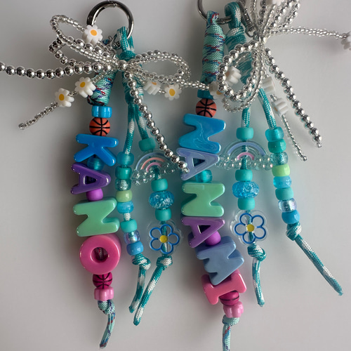 完全オーダー》《名入れ可》選べるパラコード&チャーム&ビーズ☺︎世界