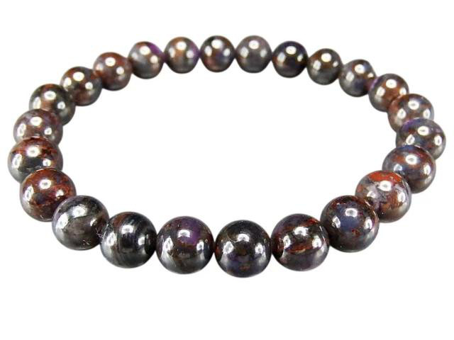 一点物貴重天然石3大ヒーリング石スギライト約7.5mmブレスレット