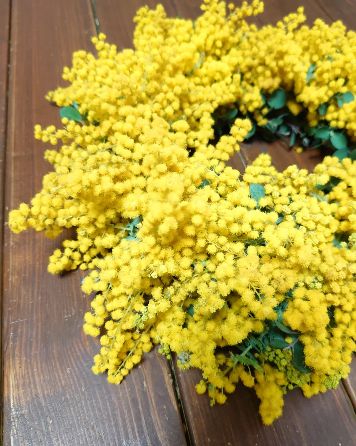 (送料無料)ミモザリース大きいsize30㎝