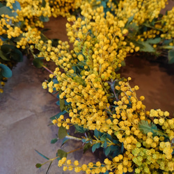 (送料無料)ミモザリース大きいsize30㎝ 6枚目の画像