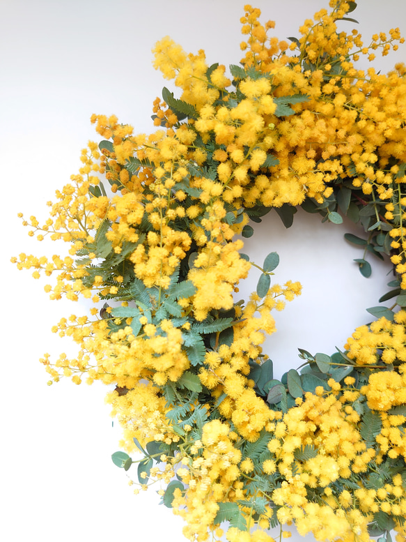 (送料無料)ミモザリース大きいsize30㎝ 2枚目の画像