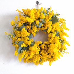 (送料無料)ミモザリース大きいsize30㎝ 3枚目の画像