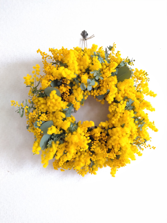 (送料無料)ミモザリース大きいsize30㎝ 3枚目の画像