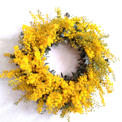 (送料無料)ミモザリース大きいsize30㎝ 5枚目の画像